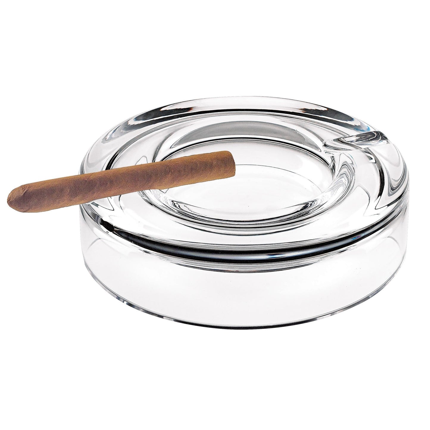 Mouth Blown European Crystal Cigar Ash Tray - Premium Cigar Humidor TWW
