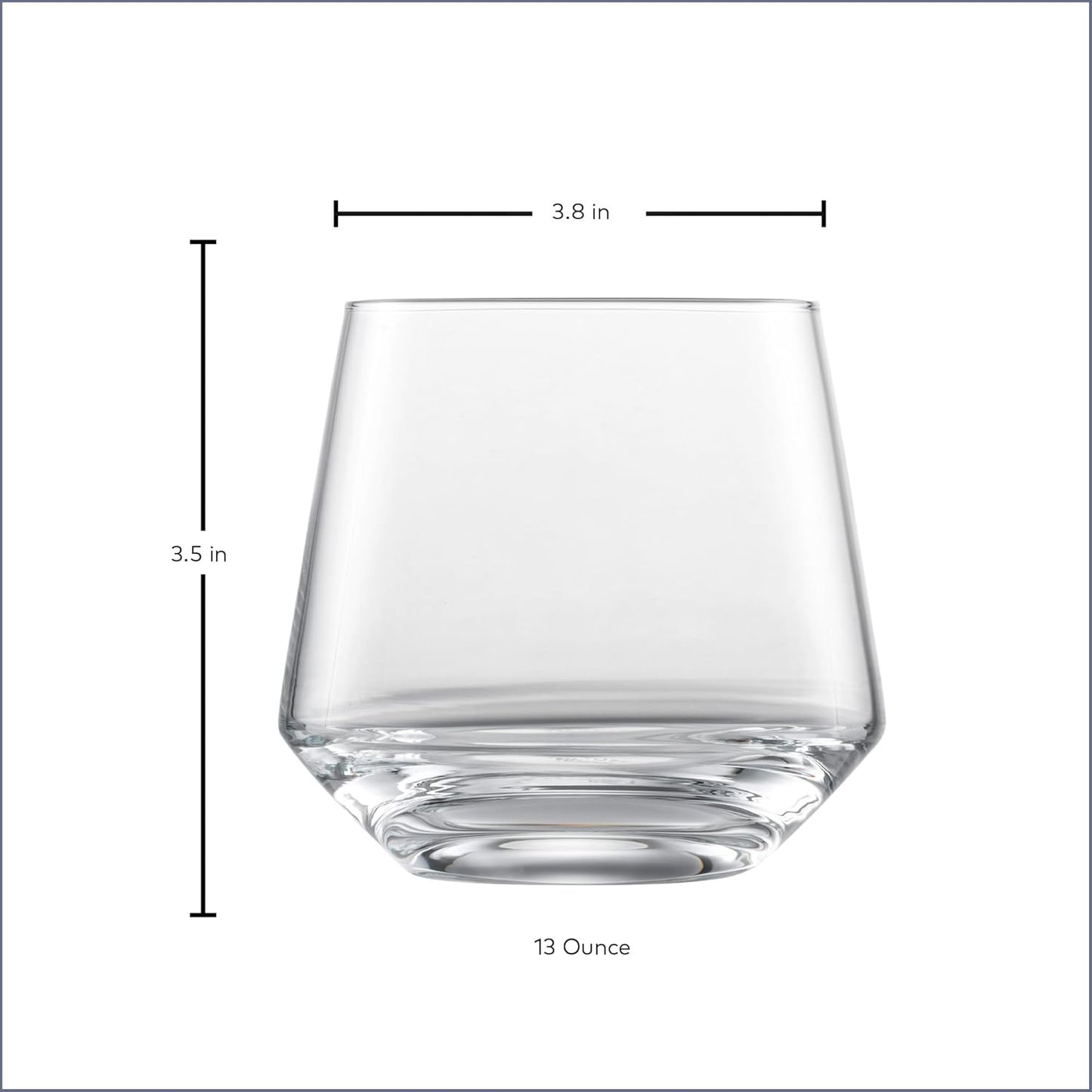 ZWIESEL GLAS Pure Whiskey Glass (Set of 6), Tumblers for Whiskey, Dishwasher-Safe Tritan Crystal Glasses, Made in Germany (13 Ounce)