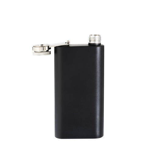 6 oz Sleek Black Pocket Flask – Durable Stainless Steel for On-the-Go Style