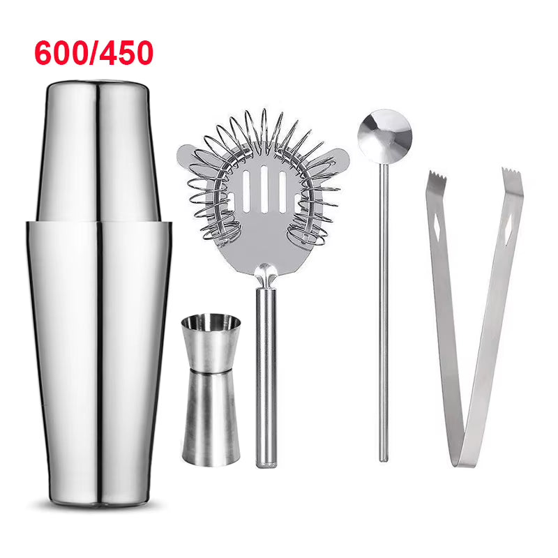 1/6/9/11Pcs Boston Shaker Professional Stainless Steel Bartender Wine Cup Cocktail Mixer Martini Cocktail Shaker Bar Set