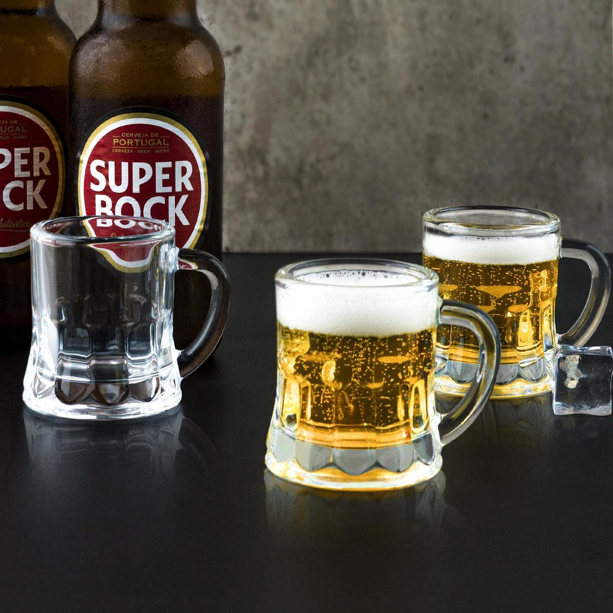 24 Pack Mini Beer Mug Shot Glasses, 2 Oz Glass Mini Beer Shot Glasses Bluk