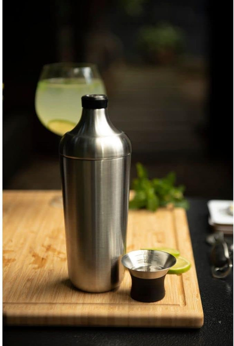 OXO Steel Cocktail Shaker with Strainer, Stainless Finish - 24 Oz Capacity
