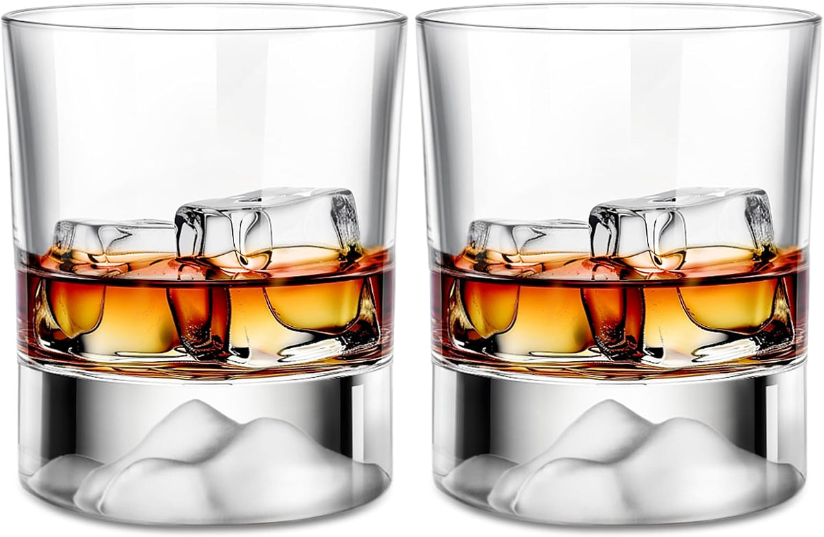 Crystal Whiskey Glasses 10 Oz,Set of 2