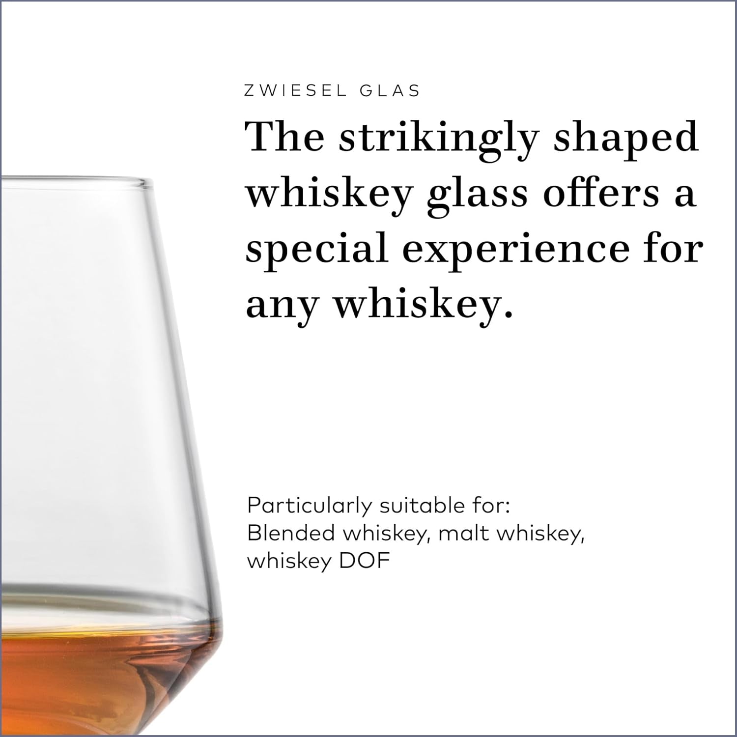 ZWIESEL GLAS Pure Whiskey Glass (Set of 6), Tumblers for Whiskey, Dishwasher-Safe Tritan Crystal Glasses, Made in Germany (13 Ounce)