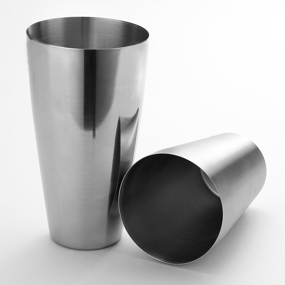 Boston Shaker by , Professional Stainless Steel Cocktail Shaker Set, Including 20Oz Unweighted & 28Oz Weighted Shaker Tins