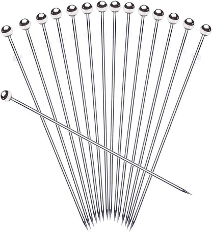 8" Stainless Steel Cocktail Picks, Bloody Mary Skewers (8Inch, Set of 15)