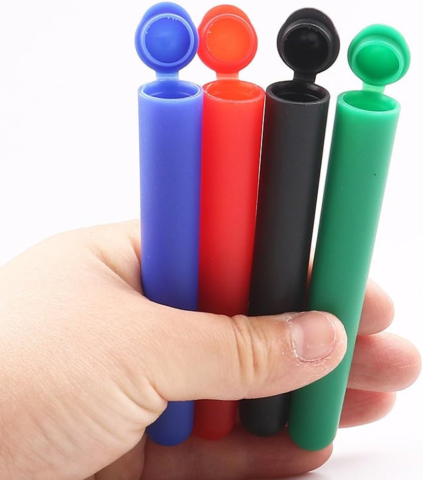 8 Pieces Cigar Tube Cigar Case Box Plastic Cigar Storage Tube Cigar Storage Case Box Cigar Holder Cigar Container with Lid, Multicolor