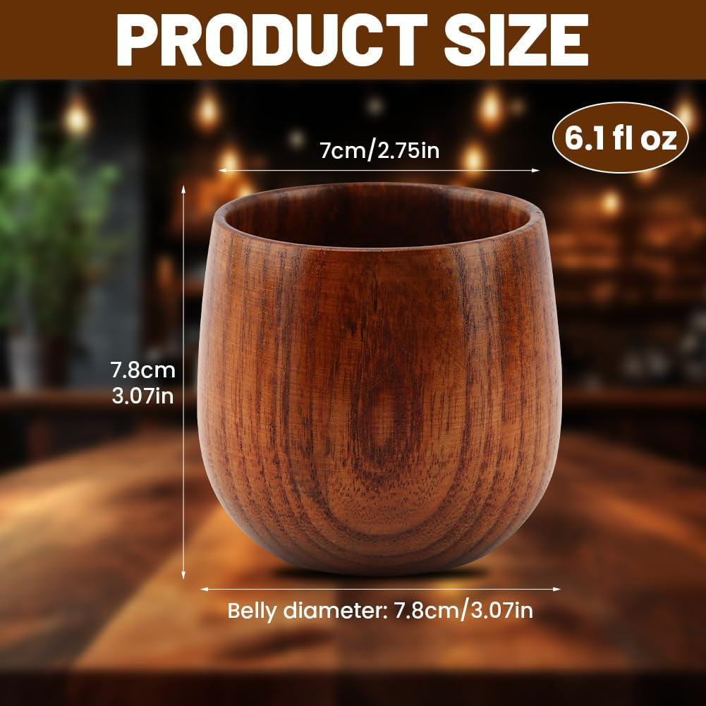 Wooden Whiskey Glasses 2 Pack, Unbreakable Bourbon Drinking Glass Whiskey Tumbler, Old Fashioned Glass for Men, Dad, Husband, No Shatter, Groomsmen Gifts, Dad’S Birthday & Retirement Gift
