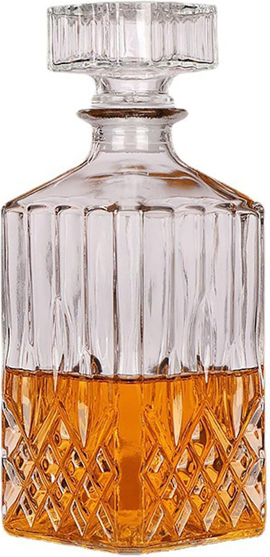 1PCS 33.8 Oz Diamond Decanter Whiskey Decanter Crystal Whiskey Bottle – for Whiskey, Bourbon, Scotch and Spirits