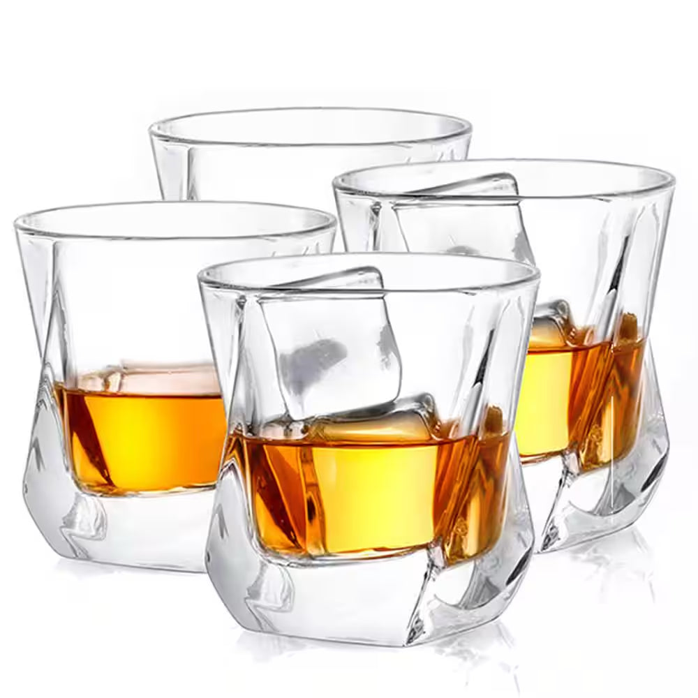 Aurora 8 Oz. Crystal Whiskey Glasses (Set of 4)
