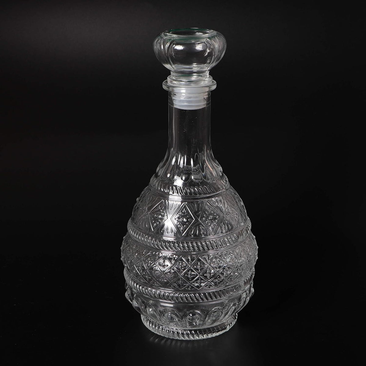 Liquor Decanter, Glass Spirits Decanter with Airtight Stopper, Whiskey Vodka Bourbon Decanter Bottle for Gift, Home, Bar, Party Decor, 34Oz/1000Ml Clear