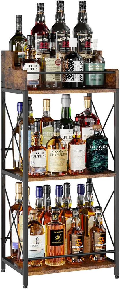 Liquor Bottle Display Shelf, Brown