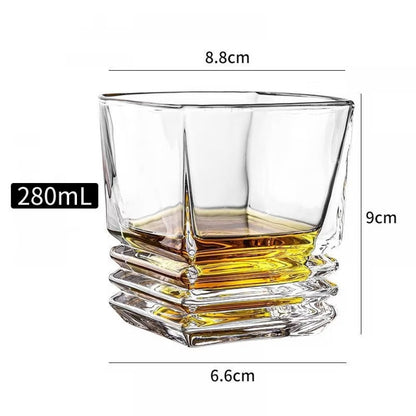 Whiskey Glasses for Men, 9 Oz Crystal Bourbon Glass , Old Fashioned Rocks Barware for Scotch Cognac Vodka Cocktail Rum, Whisky Gifts Set for Father'S Day-2 Pack