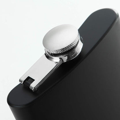 8 Oz Matte Black Pocket Liquor Whiskey Hip Flask with Funnel, Stainless Steel and Leak Proof