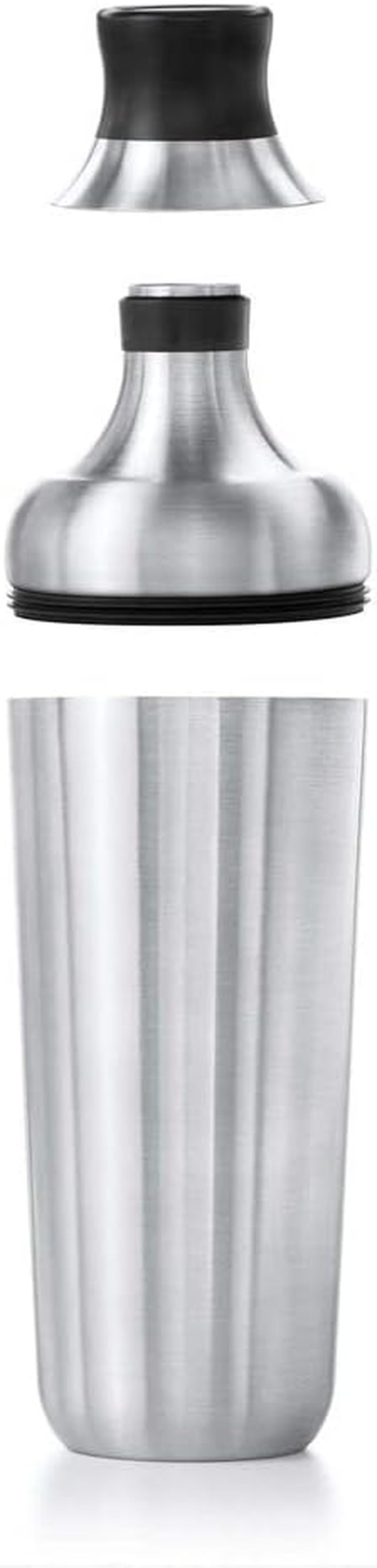 OXO Steel Cocktail Shaker with Strainer, Stainless Finish - 24 Oz Capacity