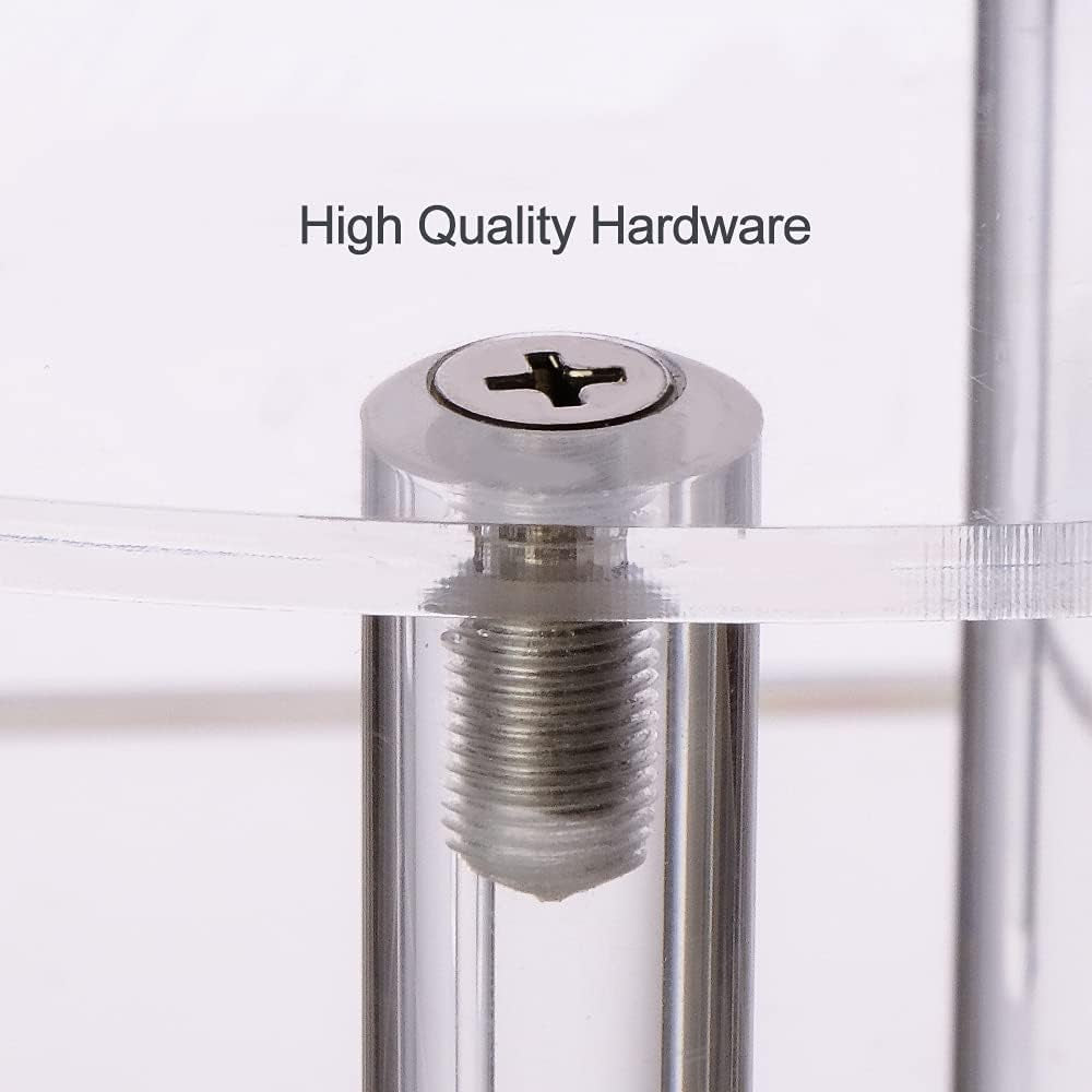 Acrylic Risers Display Stand - 3 Tier Clear Step Display Riser- Half Moon Cupcake Dessert Stand for Display or Collections (Acrylic Rods 1 Set)
