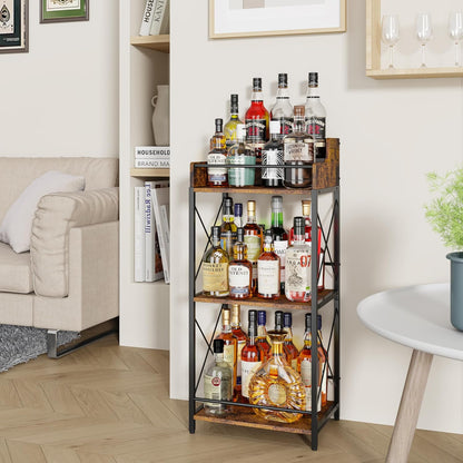 Liquor Bottle Display Shelf, Brown