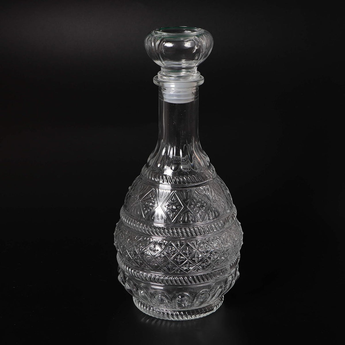 Liquor Decanter, Glass Spirits Decanter with Airtight Stopper, Whiskey Vodka Bourbon Decanter Bottle for Gift, Home, Bar, Party Decor, 34Oz/1000Ml Clear