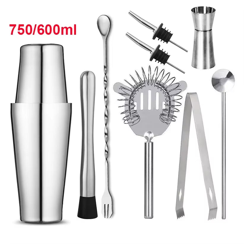 Boston Shaker Professional Stainless Steel Bartender Wine Cup Cocktail Mixer Martini Cocktail Shaker Bar Set