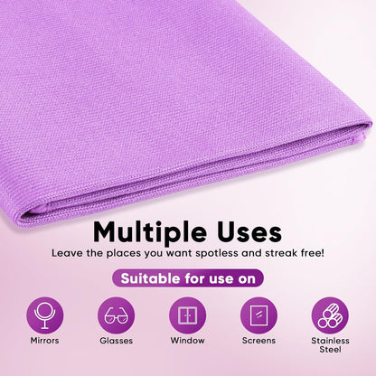Glass Cleaning Cloths 6PK, Streak Free Towel for Windows, 14X16In