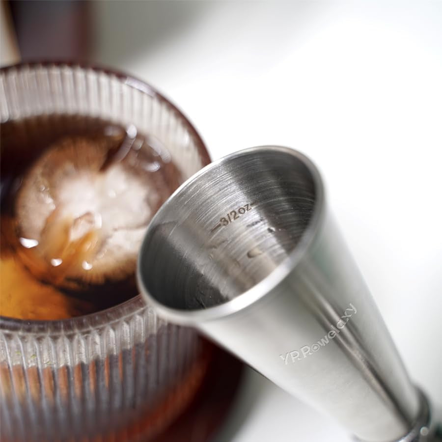 Cocktail Jigger，Double-Sided Jigs Made of Stainless Steel, 2 Oz & 1 Oz and 1/2 Oz & 1 Oz Precise Bartender Tool for Cocktail Shaker Sets,Jigger for Bartending, Home Bars & Mixology
