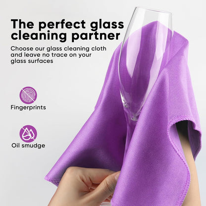 Glass Cleaning Cloths 6PK, Streak Free Towel for Windows, 14X16In
