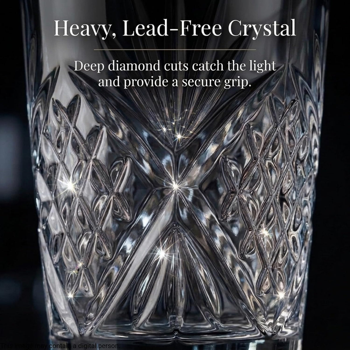 Dublin Crystal Cocktail Shaker with Lid - Glass Martini Shaker, Drink Shaker for Home Bar, Bartender Gift, 17Oz