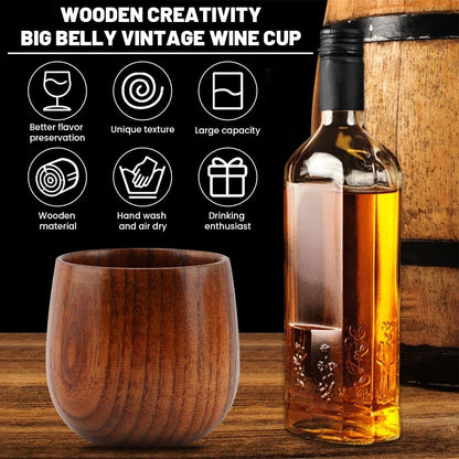 Wooden Whiskey Glasses 2 Pack, Unbreakable Bourbon Drinking Glass Whiskey Tumbler, Old Fashioned Glass for Men, Dad, Husband, No Shatter, Groomsmen Gifts, Dad’S Birthday & Retirement Gift