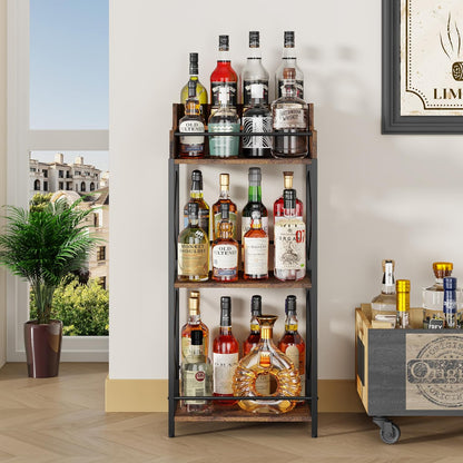 Liquor Bottle Display Shelf, Brown