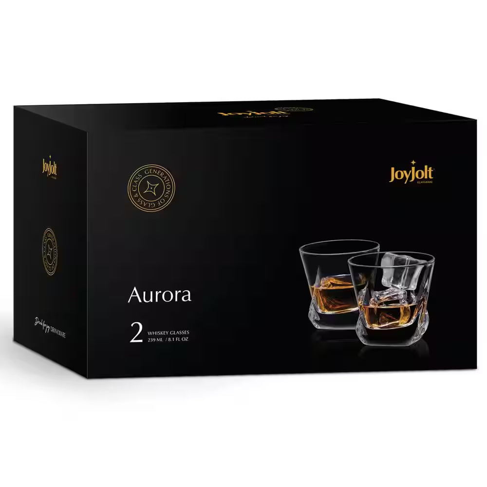 Aurora 8 Oz. Crystal Whiskey Glasses (Set of 4)