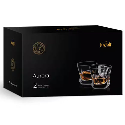 Aurora 8 Oz. Crystal Whiskey Glasses (Set of 4)