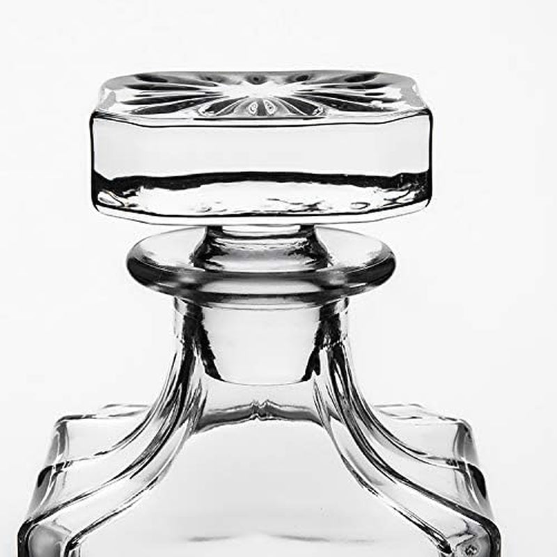 Square 25Oz Whiskey Decanter with Glass Stopper