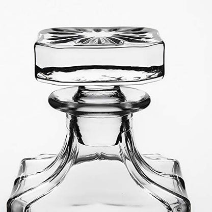 Square 25Oz Whiskey Decanter with Glass Stopper