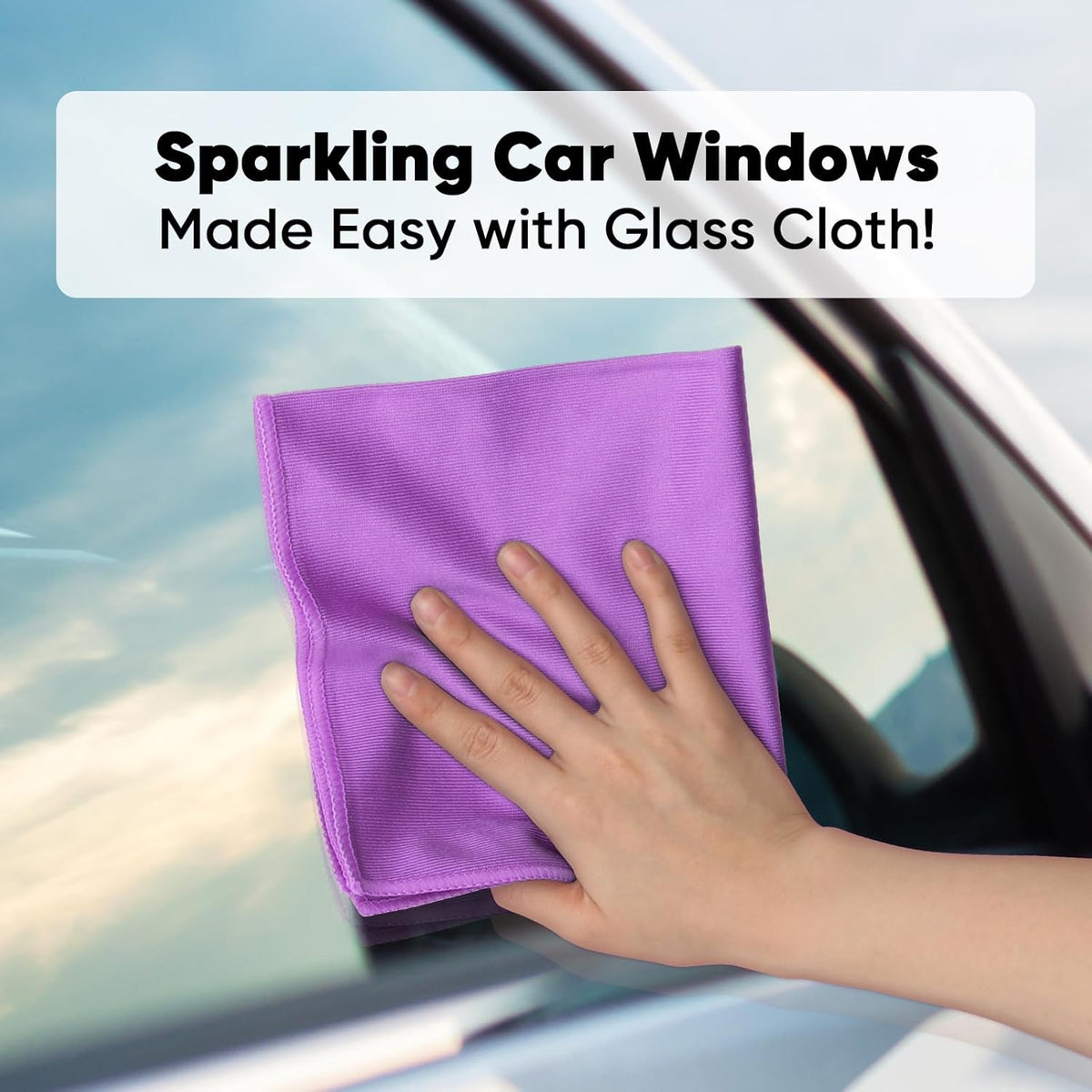 Glass Cleaning Cloths 6PK, Streak Free Towel for Windows, 14X16In