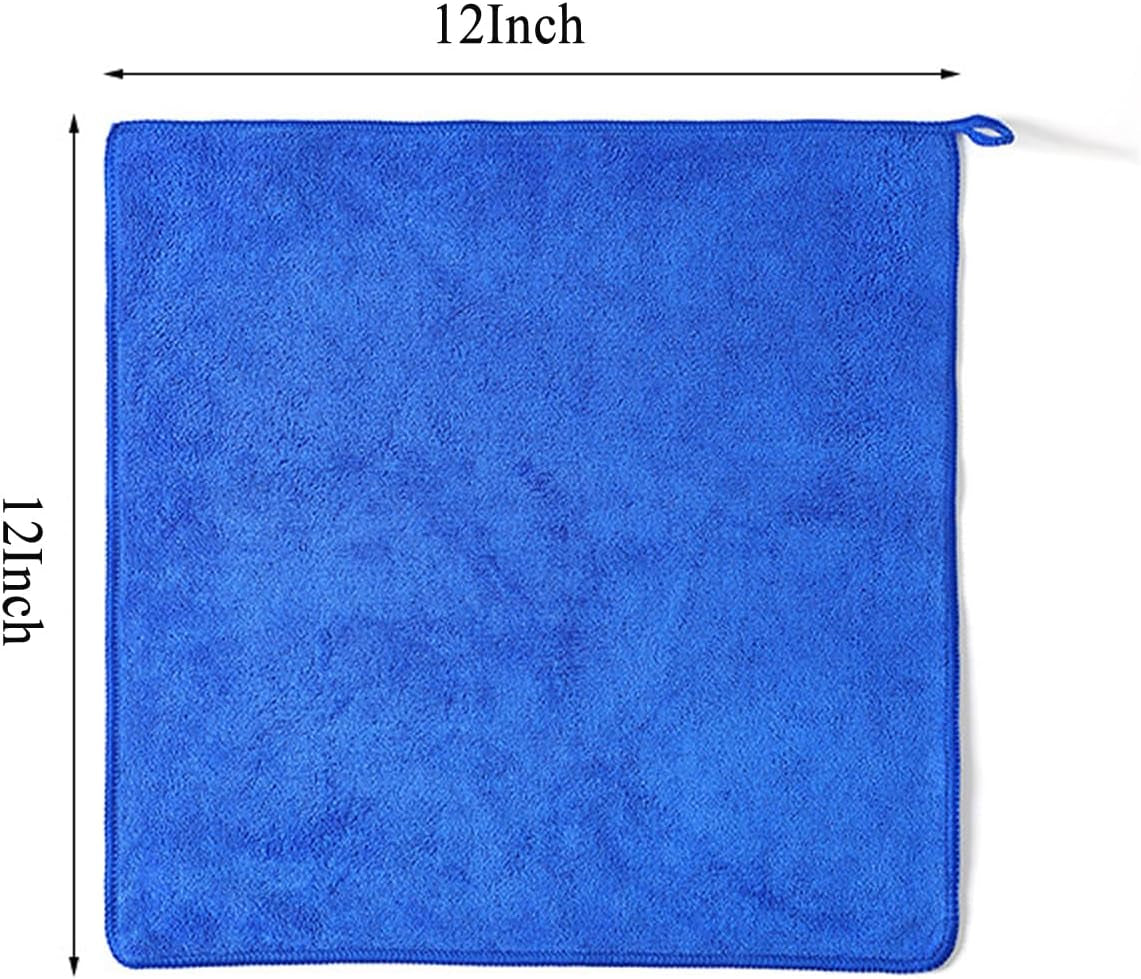 Premium Microfiber Cleaning Cloths, Ultra Absorbent Lint-Free Towels for Kitchen, Glass, Car Care, Stainless Steel & Household Cleaning, 400 GSM, 12" X 12"