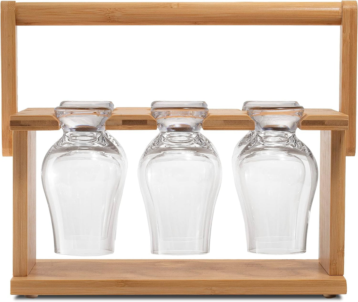 Cairncaddy Bamboo Whiskey Glass Holder - Carrier and Drying Rack for Whisky Tasting Glassware
