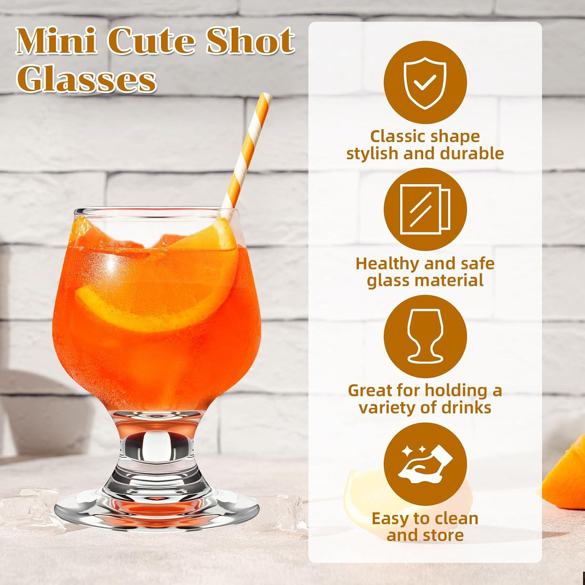36 Pcs 1.75Oz Mini Shot Glass, Clear, Cute, Perfect for Tasting Brandy Whiskey Juice Vodka Sherry Champagne Beer