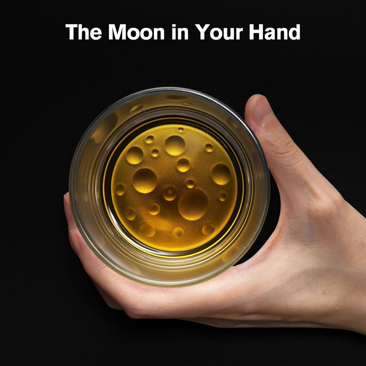 Moon Bottom Whiskey Glasses Set of 4, 9.5 Oz Old Fashioned Glasses