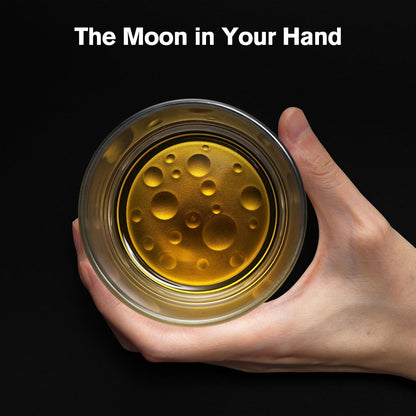 Moon Bottom Whiskey Glasses Set of 4, 9.5 Oz Old Fashioned Glasses