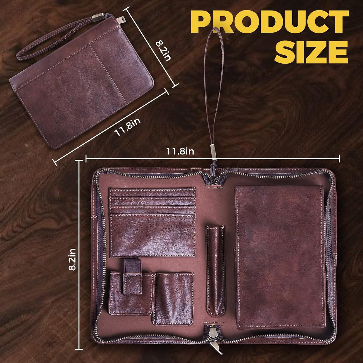 Portable Travel Leather Cigar Case, Handmade Full Grain Leather Cigar Box, Holds 5-6 Cigars, Cigar Humidor, Cigar Accessories for Men Gift