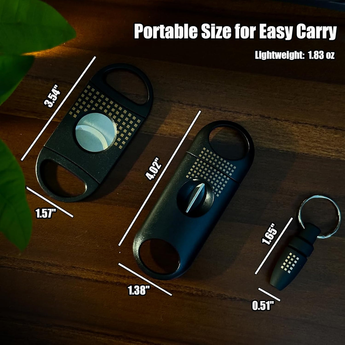 Cigar Cutter Set, with Cigar Straight Cutter, Cigar V Cutter, Cigar Punch, Multi-Functional Cigar Accessories Kit for Cigar Humidor Case, Portable Cigar Tools for Travel Outdoors