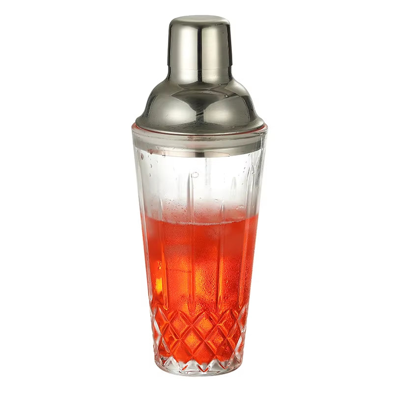 Crystal Glass Cocktail Shaker, 17Oz Martini Shaker Glass