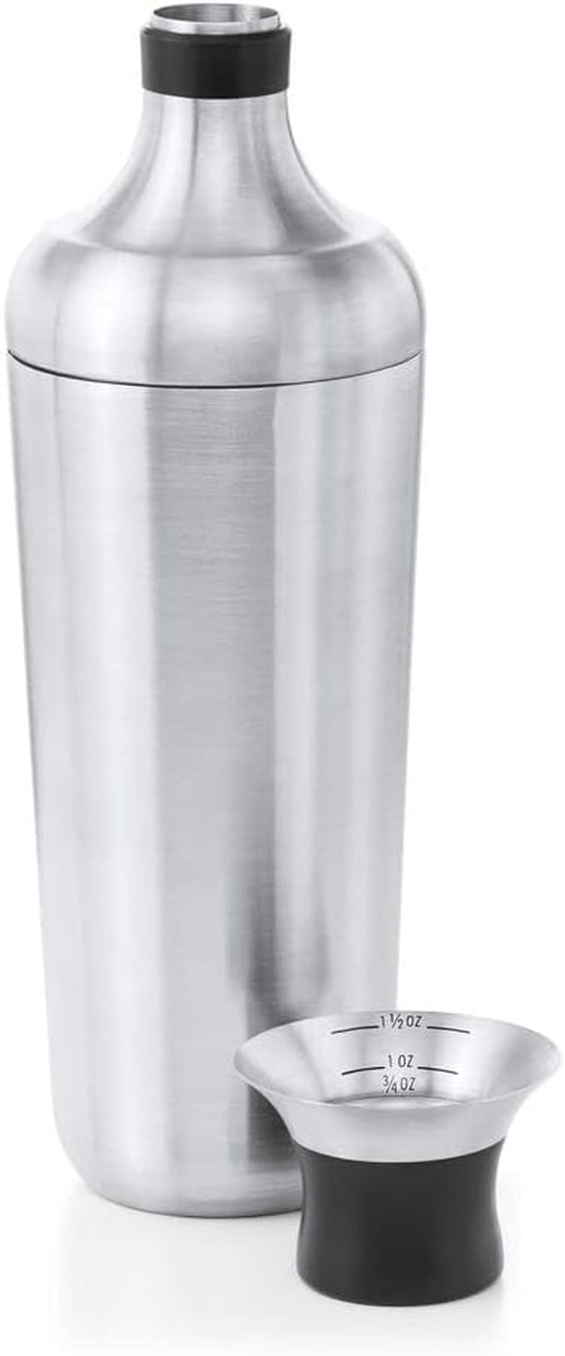 OXO Steel Cocktail Shaker with Strainer, Stainless Finish - 24 Oz Capacity