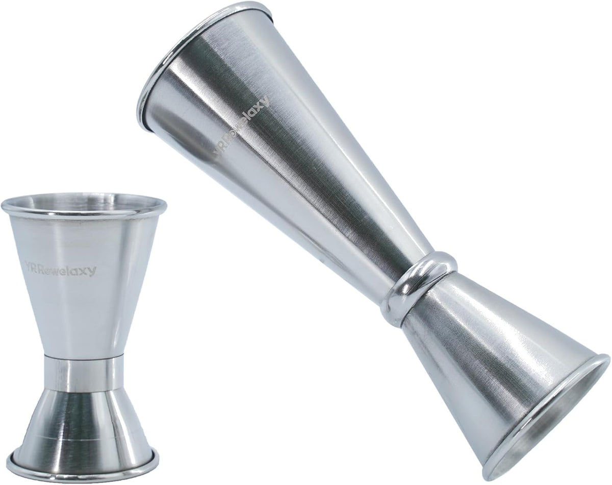 Cocktail Jigger，Double-Sided Jigs Made of Stainless Steel, 2 Oz & 1 Oz and 1/2 Oz & 1 Oz Precise Bartender Tool for Cocktail Shaker Sets,Jigger for Bartending, Home Bars & Mixology