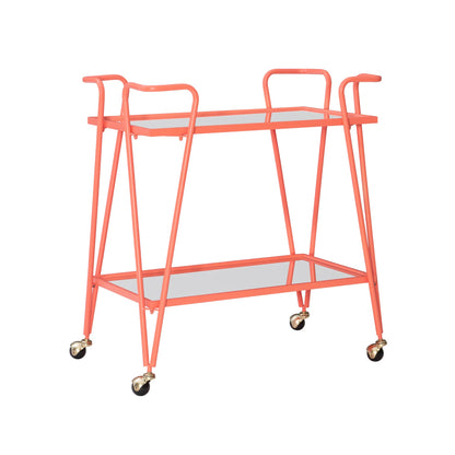 Ellie Steel/Mirror Bar Cart