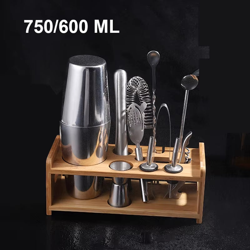 1/6/9/11Pcs Boston Shaker Professional Stainless Steel Bartender Wine Cup Cocktail Mixer Martini Cocktail Shaker Bar Set
