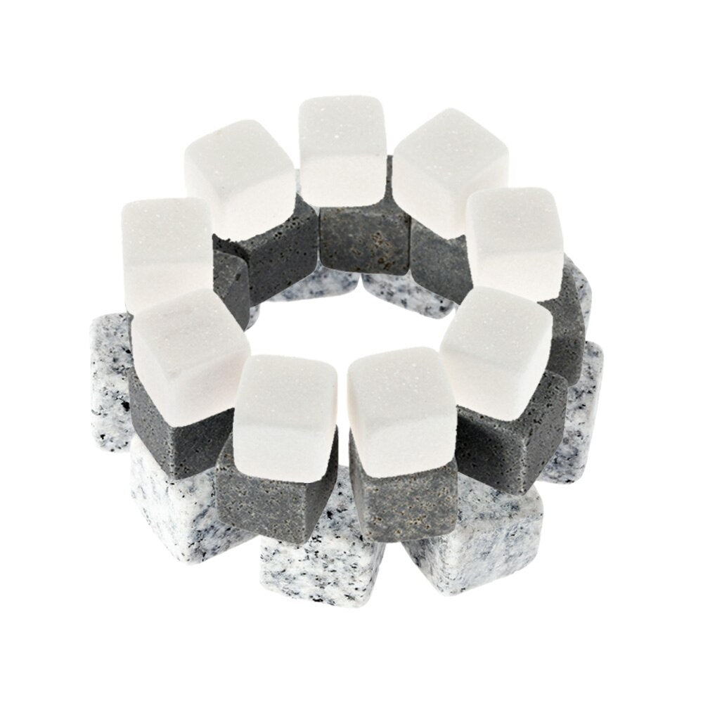 9-Piece Natural Whiskey Stones Whiskey Ice Stones