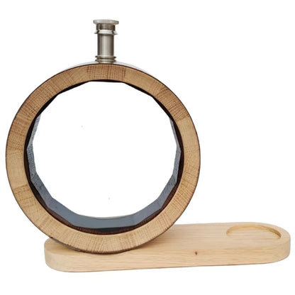 TWW - Mini Whiskey Barrel Circular Decanter with Stand