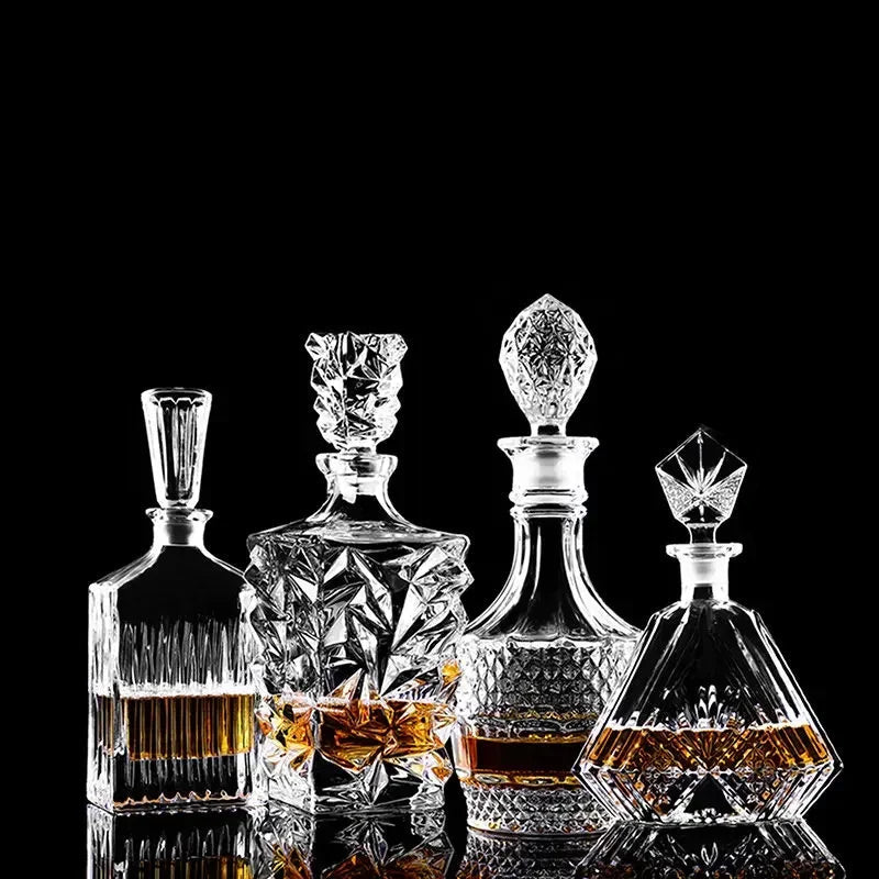 Crystal Glass Whiskey Decanters