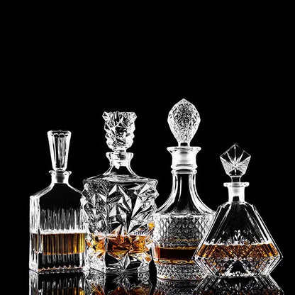 Crystal Glass Whiskey Decanters